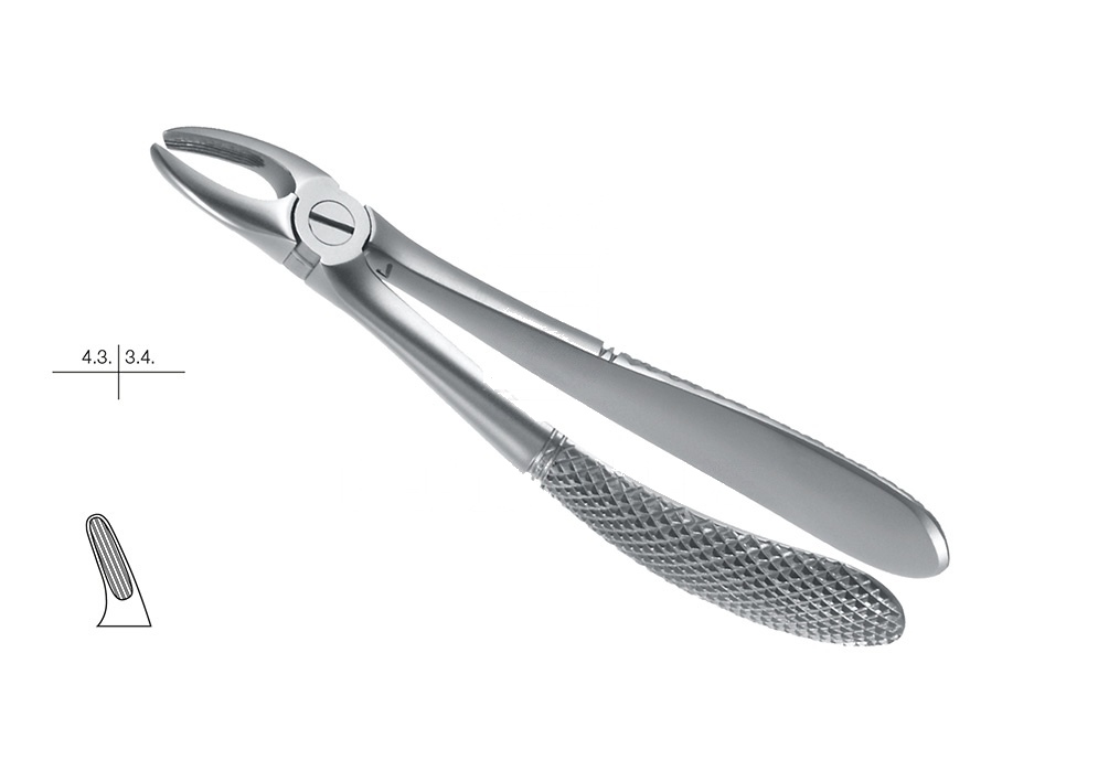 Klein Engl.Pattern Without Spring Extracting Forceps for Children – Fig. 7-K