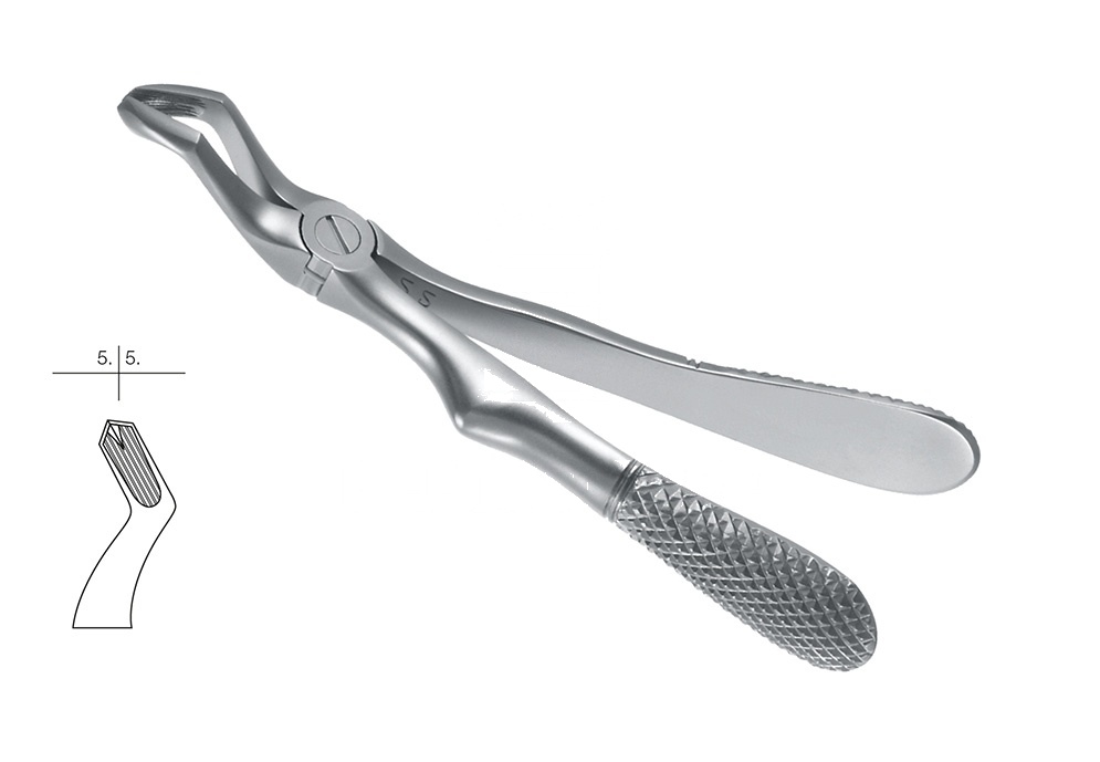 Engl. Pattern Without Spring Extracting Forceps for Children – Fig. 52-K