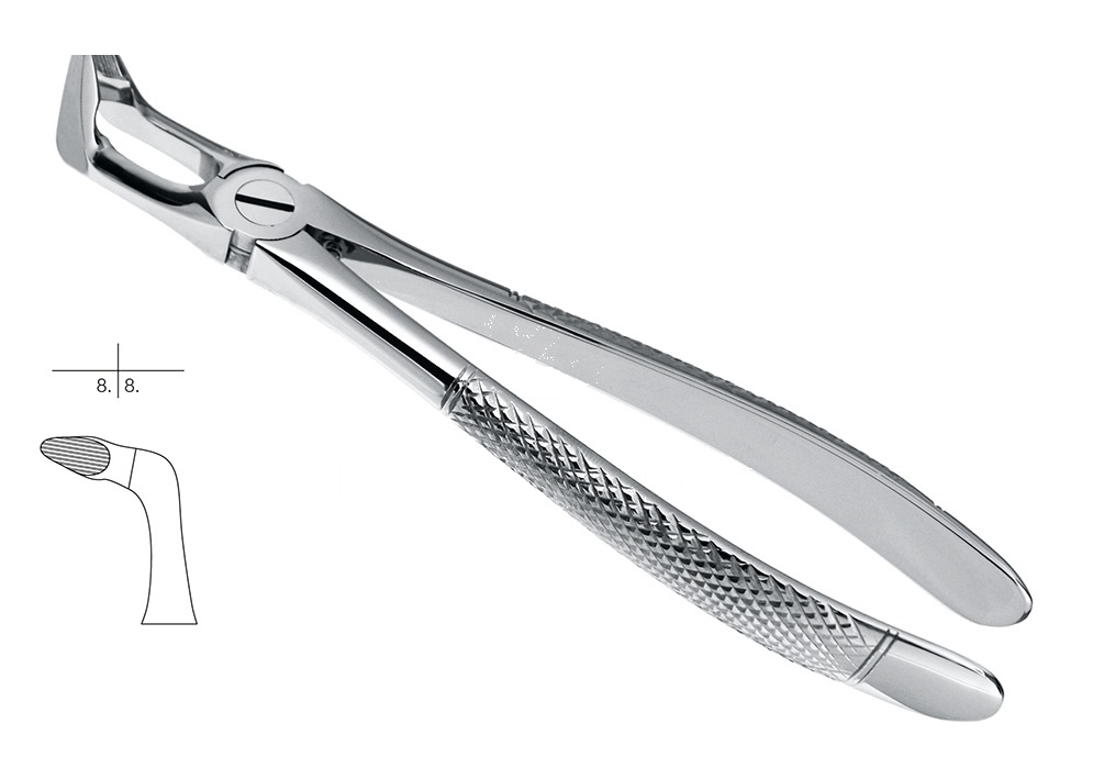 Engl. Patt. Lower 3rd Molars Small Pattern Extract. Forceps – Fig. 79