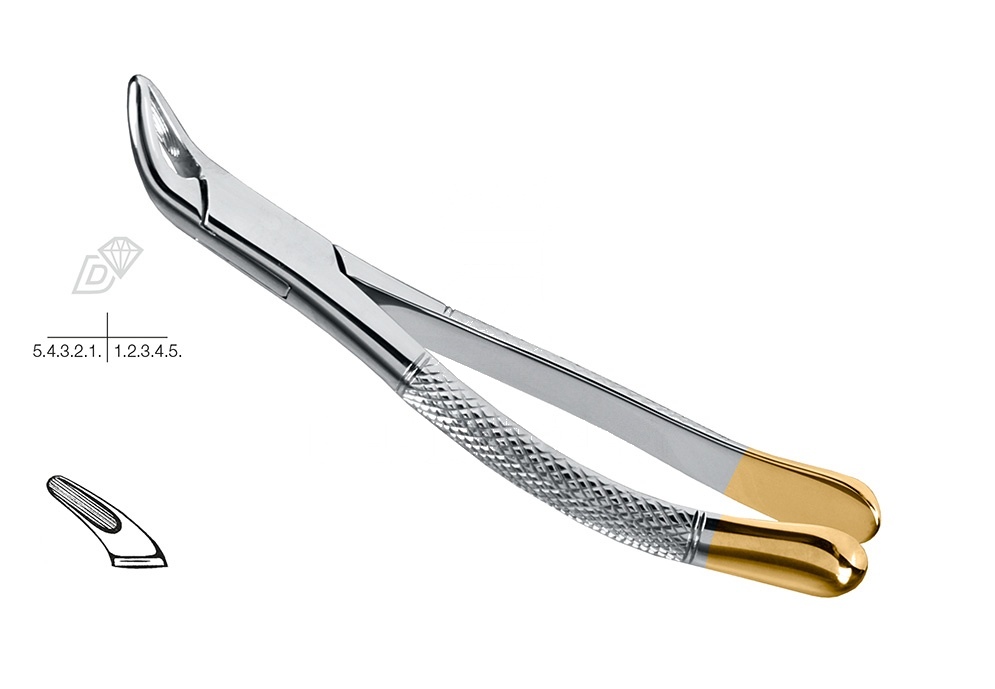 Cryer American Pattern Diamond Coated Lower Incisors Premolars & Roots Extracting Forceps – Fig.151