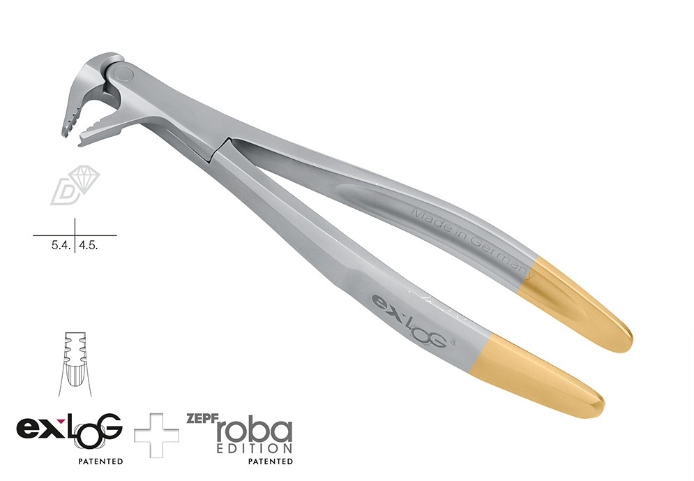 Lower Premolars Special Beaks for Deep&Parallel Grip Extracting Forceps – Exlog® Fig. 13 (Ref. 15.213.00D)