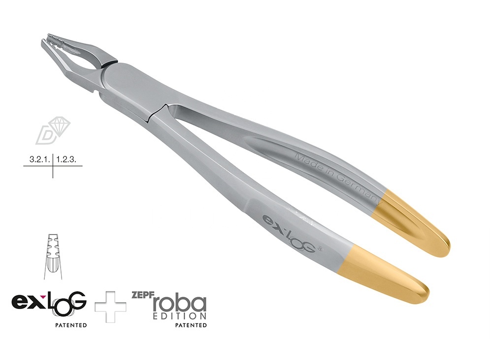 Extracting Forceps – Exlog® Fig. 34n Roba Upper Incisors and Cuspids (Ref. 15.234.07D)