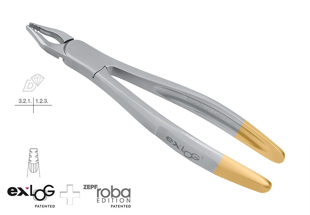 Extracting Forceps – Exlog® Fig. 34m Roba Upper Incisors and Cuspids (Ref. 15.234.08D)