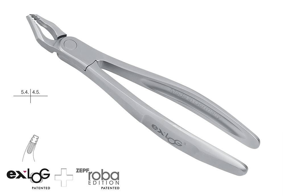 Roba-Edition by Dr. Beck Upper Premolars Extracting Forceps – Exlog® Fig.35n Modif. (Ref. 15.235.07)