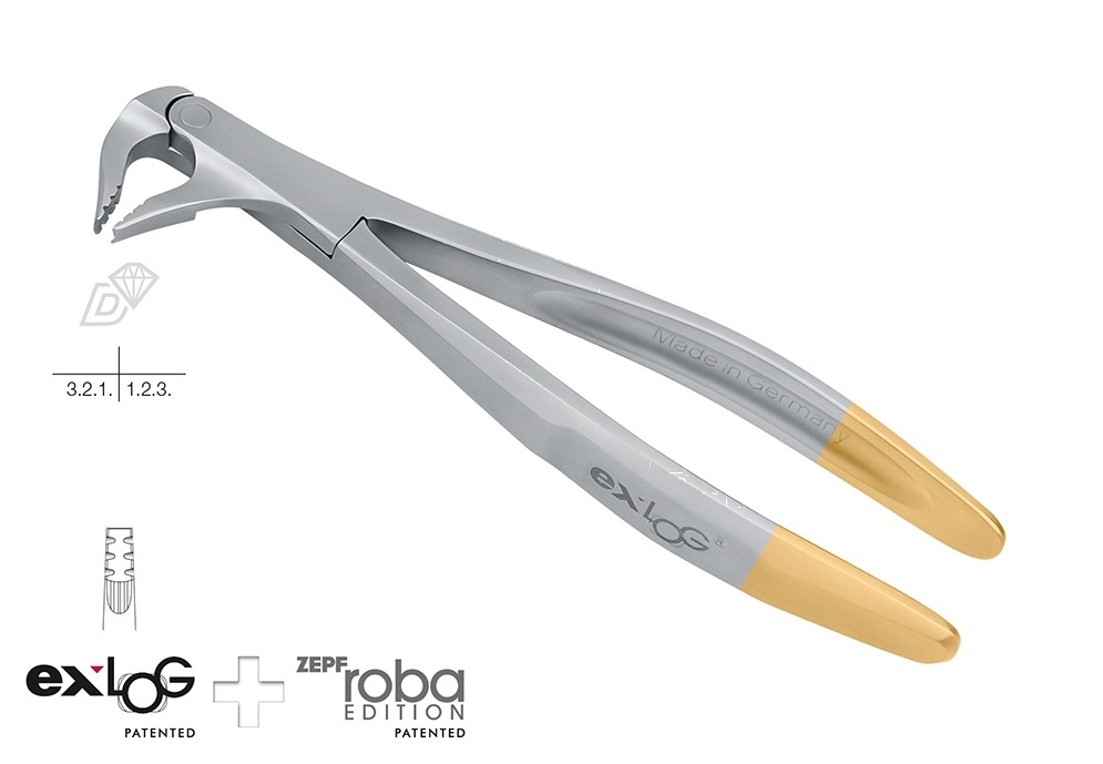 Extracting Forceps – Exlog® Fig.36m >>Diamond-Coated Jaws<<