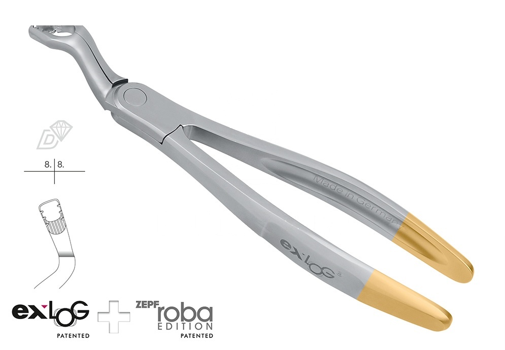 Upper Wisdom Teeth Special Beaks for Deep&Parallel Grip Extracting Forceps – Exlog® Fig. 67a (Ref. 15.267.01D)