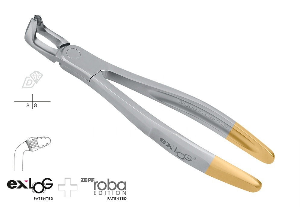 Special Beaks for Deep&Parallel Grip Extracting Forceps – Exlog® Fig. 79a Lower Wisdom Teeth (Ref. 15.279.90D)