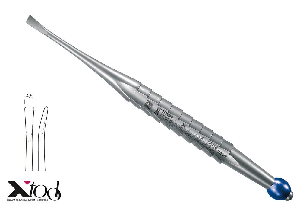 With Blue Id.-Ball Root Elevator X-Luxa-Tool-4 Elevator – Curved 4.5mm