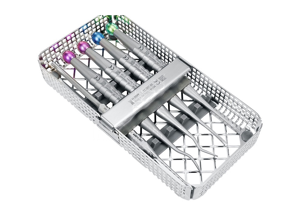 X-Desmo-Tool-Elevator-Kit With Lindo-Levien Serration and Approx. Desmotome and Washtray 85.182.00 (17.007.85)
