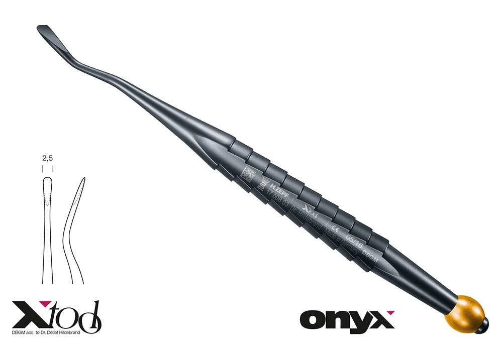 Distal Zepf X-Tool Handle Yellow Colour Code Onyx Coating Approximal Root Elevator – Fig. 77l, 4.5mm