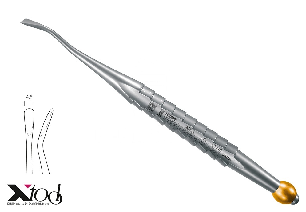 Colour Coding: Yellow X-Tool Approximal Root Elevator – Mesial Fig. 77rl, 4.5mm