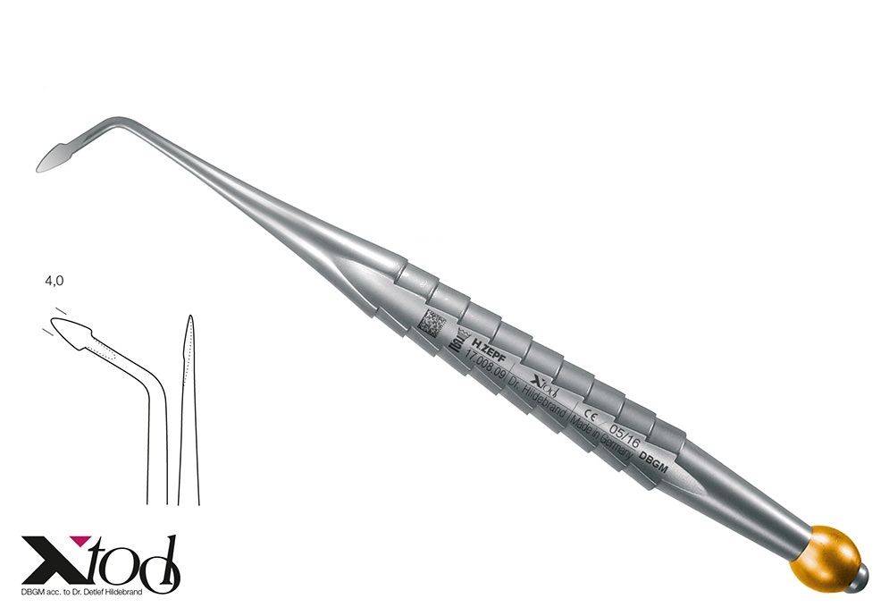 Right-Bending F.Lingual/ Buccal Luxation Colour Coding X-Tool Syndesmotome – 4.0mm