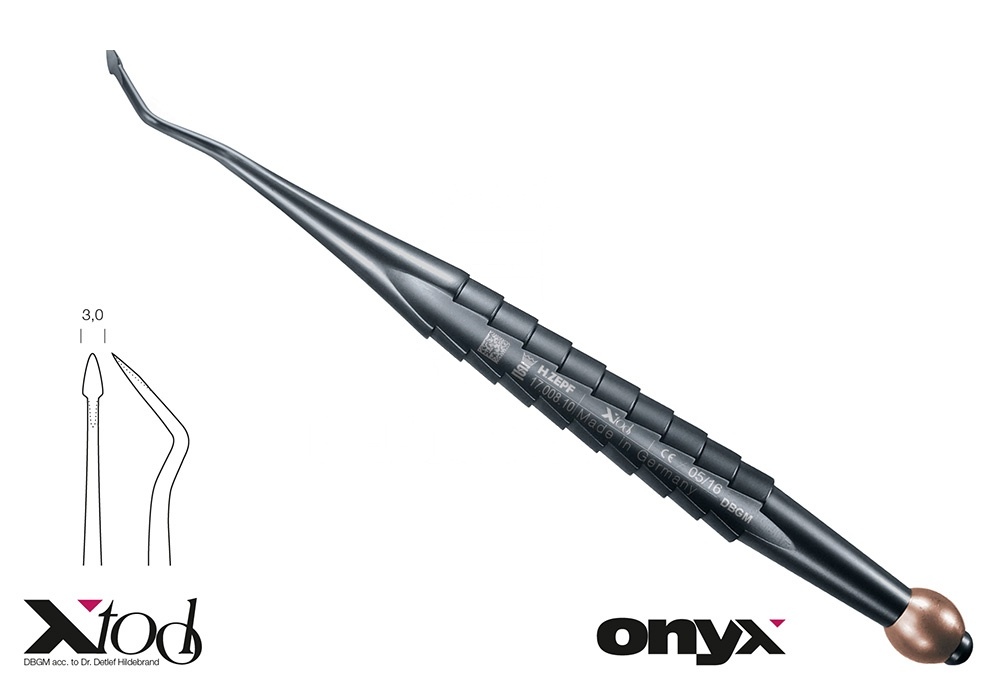 Approximal Desmotome Mesial Bending Zepf X-Tool Handle Brown Color Root Elevator – 3mm (Ref. 17.008.10TI)