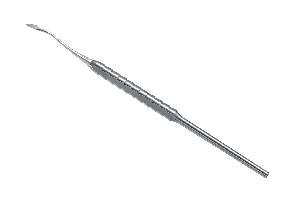 Mesial Bending Exchangeable Root Elevator/Approximal Desmotome – #4, 3mm, M4x0.5, Single-Ended In