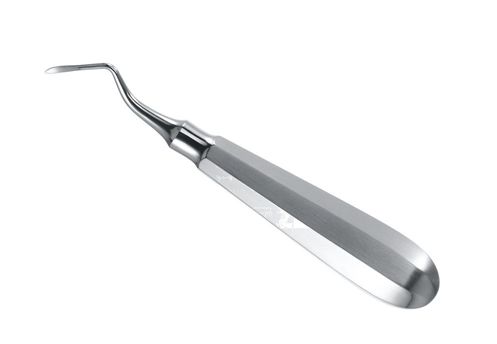 Heidbrink Root Tip Elevator – Fig. 3 Curved, Serrated Edges Flohr-Book Inchfinch, Working Tip 2.5 Mm