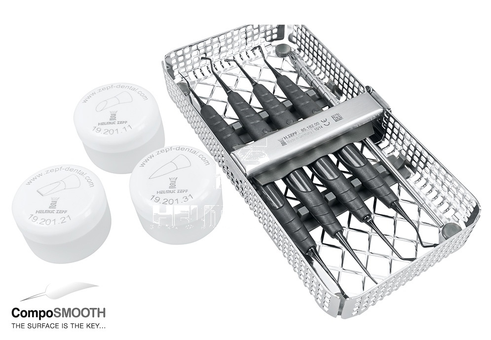 3 X 12 Silicone Composmooth Kit Plastic Instr.Set/Composite Model.Instr With Brush Holder