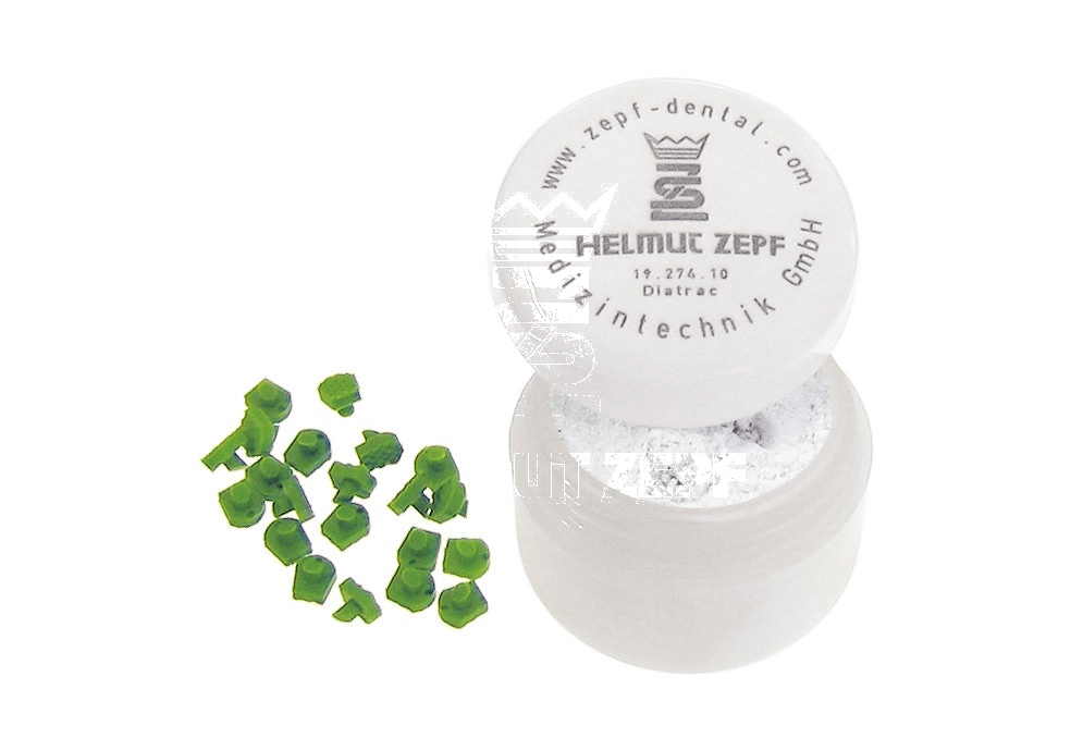 10 G Diatrac Adhesive Powder Replacem.Kit F. Crown Tractor/Remover: 40 Plastic-Polymer Tips