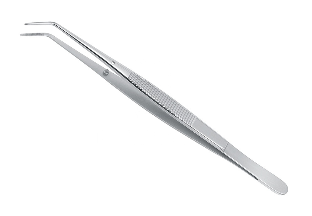 London-College Tweezer Pliers Operative – Fig.3, Serrated Long Tips, 15 Cm