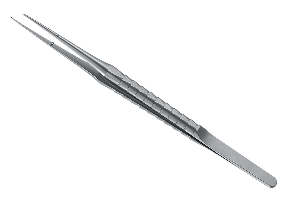 Stainless Steel Micro-Tissue-Forceps Zepf-Line With Guide Pin 1×2 Teeth Pliers Surgical – 17.5cm, Straight