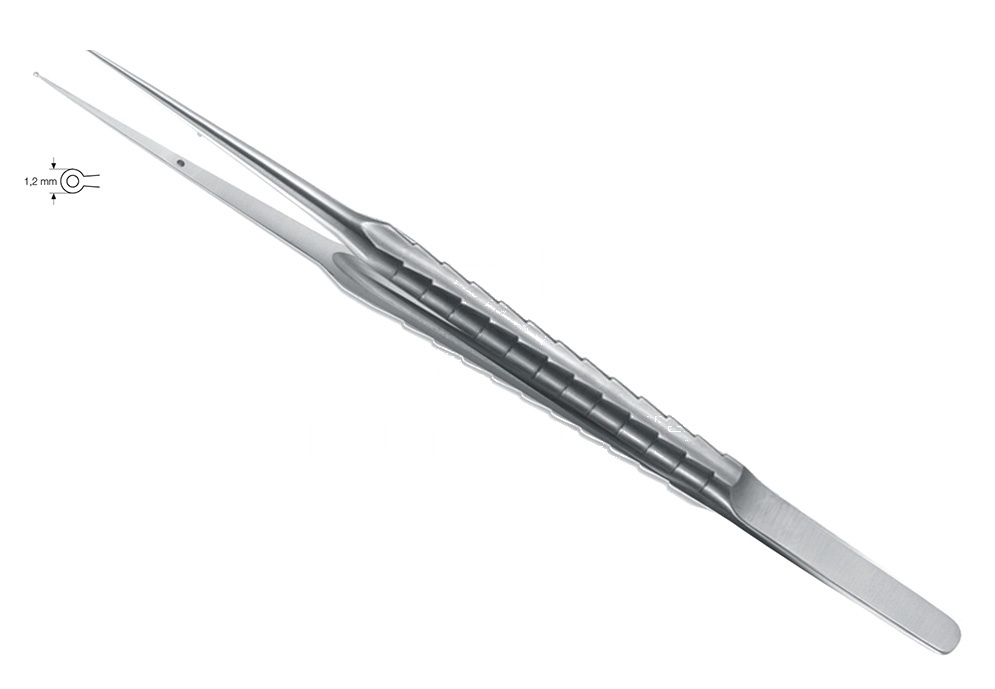 Micro-Tissue-Forceps Atraumatic Round Pliers Operative – 18 Mm, Zepf-Line Ring 1×0.5 Mm, Smooth