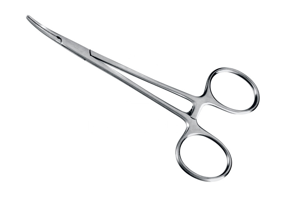 Micro-Halstead 1 X 2 Teeth Haemostatic Forceps – Curved, 12 Cm