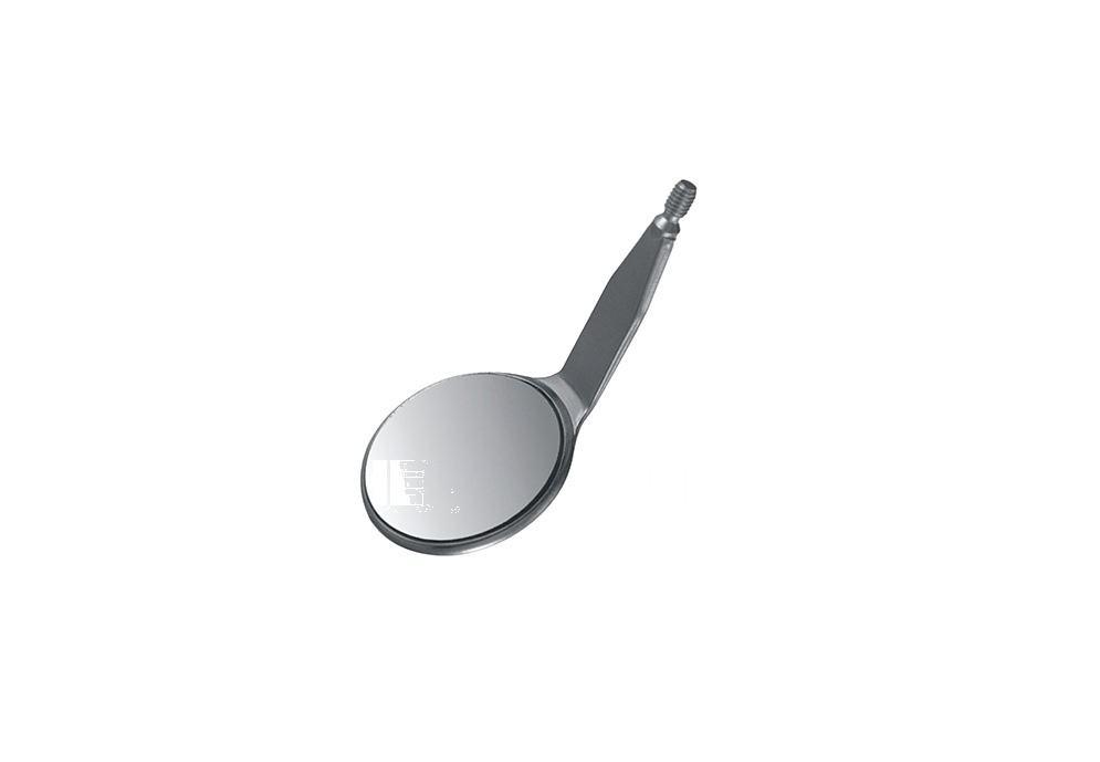 Stainless Plane Packing Unit = 12 Pieces Mega-Mouth-Mirror – Fig. 5 Rhodium Front-Surface