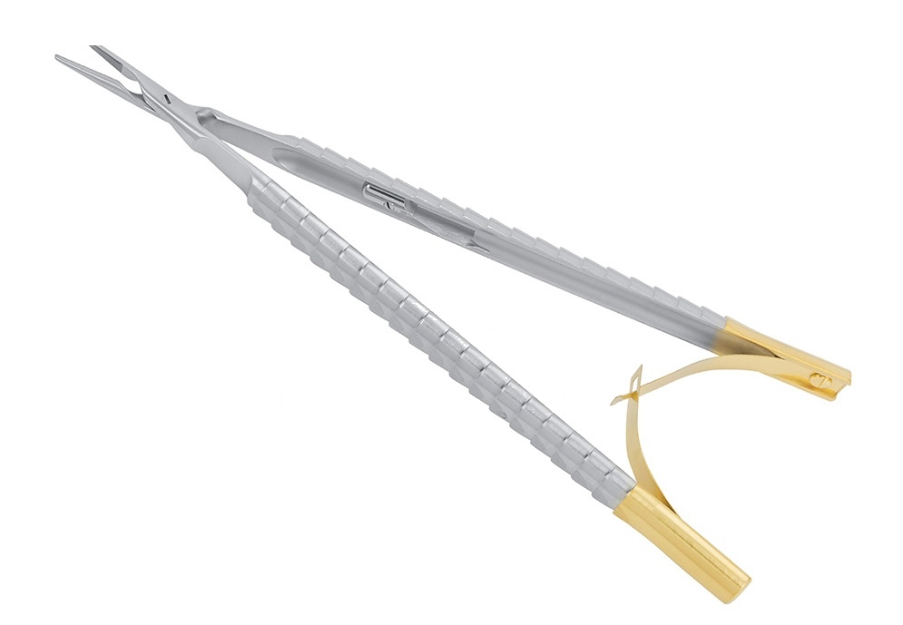 Micro Micro-Needle Hldr 16 Cm Str Tc Zepf-Line Stainless Needle W.Lock&Protected Inner Spring Holder
