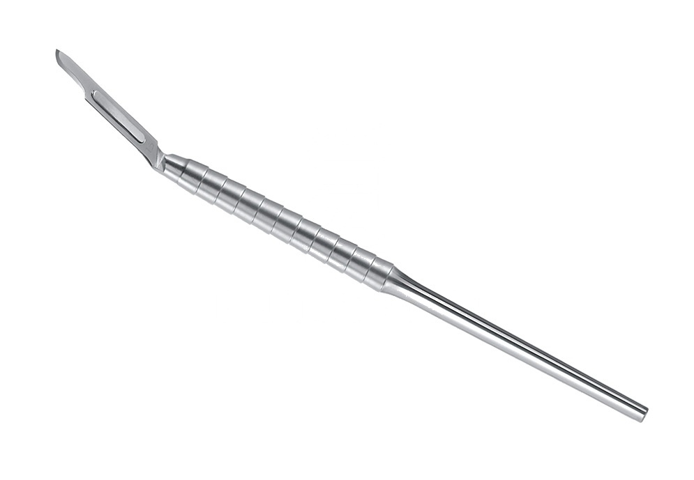 Scalpel Scalpel Handle Round Zepf-Line Angled For Blades No.10-15