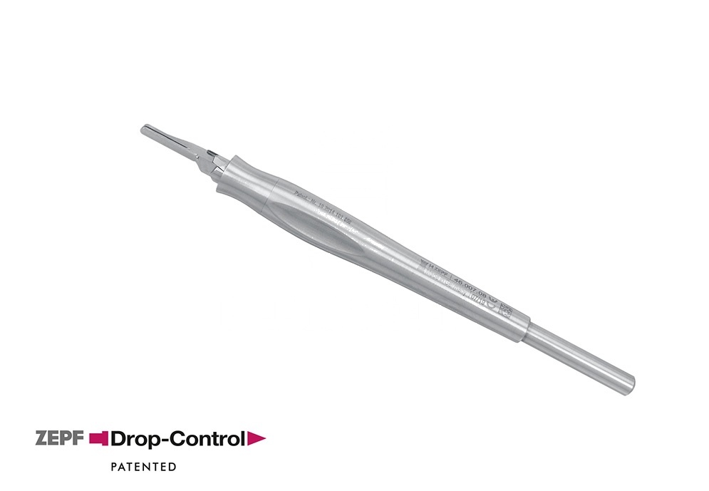 Scalpel Handle Drop-Control ø 12mm With One-Hand Ejection Function Patented (46.007.08)