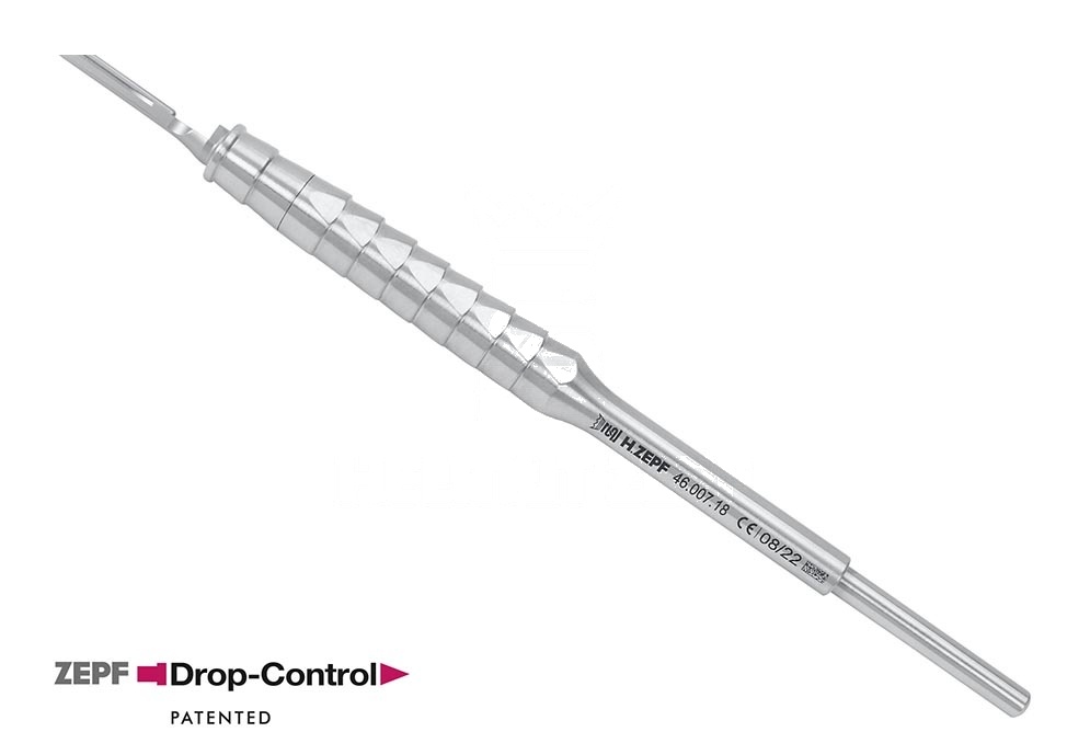 Scalpel Handle Drop-Control ø 9.5mm With One-Hand Ejection Function Patented (46.007.18)