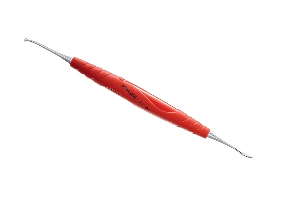 Combi Instrument Dissection Tip- Papilla Elevator by Weng Bionik Handle Lightred-Magenta (46.036.21)