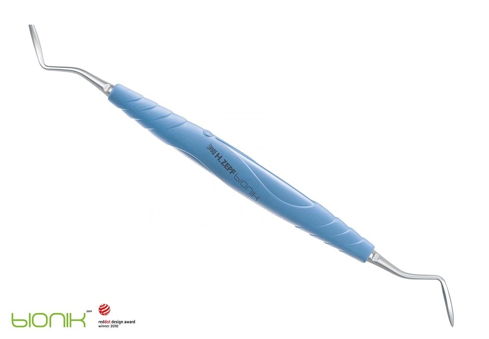 Periodontic Knife Fig. 2- Goldman-Fox Bionik Handle Turquoise-Brightblue Double-Ended (46.040.08)
