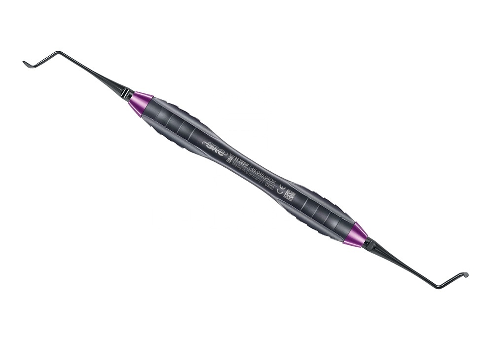 Acc. Dr. Zeltner Nanopal Coating Exchangeable Tips Src Instrument Fig4 Short Curved Left Z-Shape Handle Purple