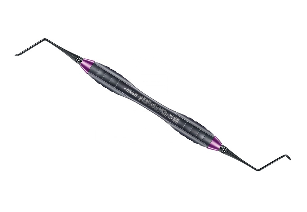 Acc. Dr. Zeltner Nanopal Coating Exchangeable Tips Src Instrument Fig5 Long Curved Left Z-Shape Handle Purple