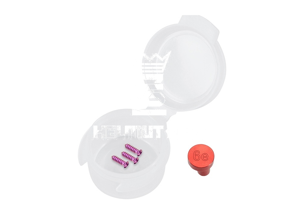 Red Anodized (Package Unit 3 Pieces) Emergency Titanium Micro Screw ø 1.9 X 6mm Phillips