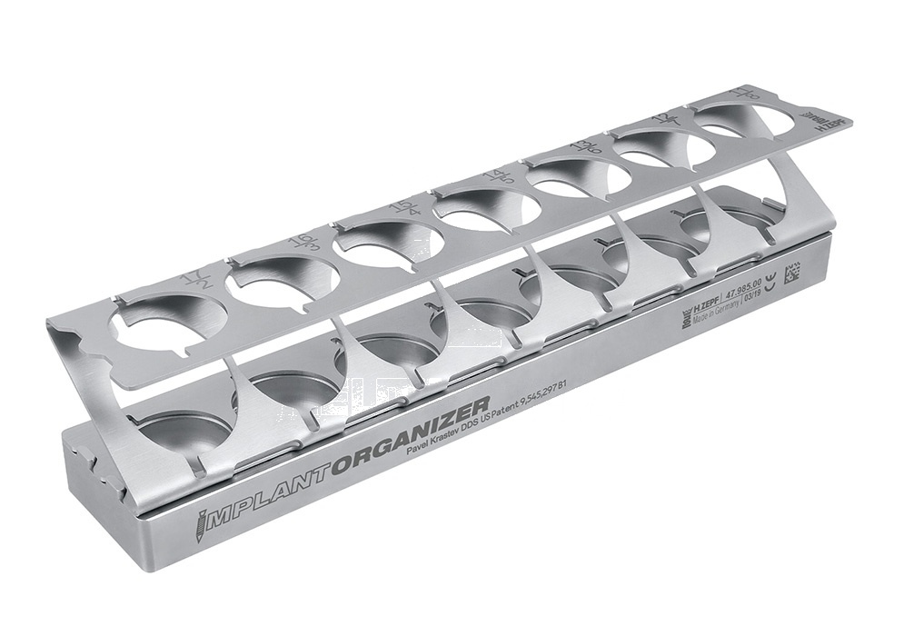 Stainless Steel Rack to Organize the Implants to Be Inserted Implant Organizer (Ref. 47.985.00)