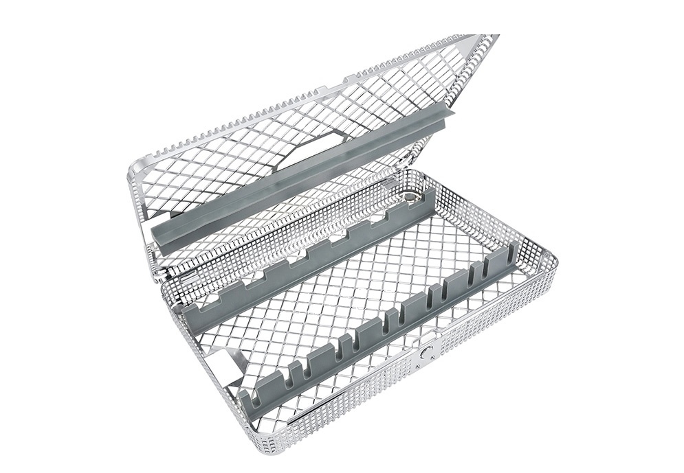 Wash Basket With Lid and Press Button Tray – 275x178x37 Mm Individual Silicone Profile for 6 Pcs.