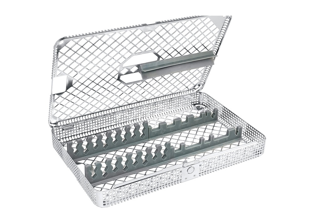 Wash Basket 1/1 With Universal Silocone Profile Lengthwise for E.G. Following Items: Micro-Needleholder (85.195.20)