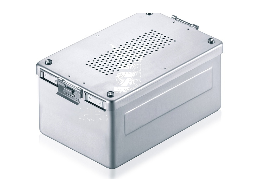 Perforated Bottom and Cover Sterilization Container 310x190x130 Mm